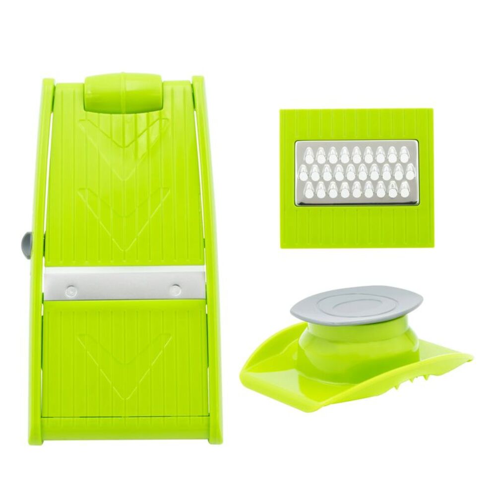 Smart Home Adjustable Mandolin Food Slicer and Grater in Green